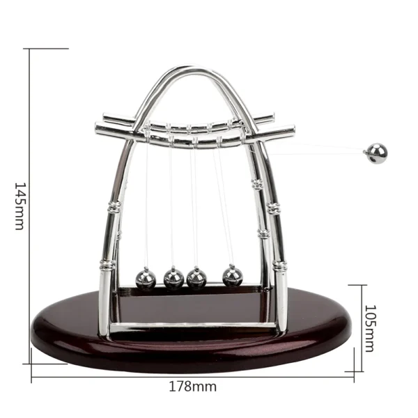 Newtons Cradle Steel Balance Ball Craft Educational Toy Physics Science Home Desk Decoration Metal Pendulum Ball - Image 5