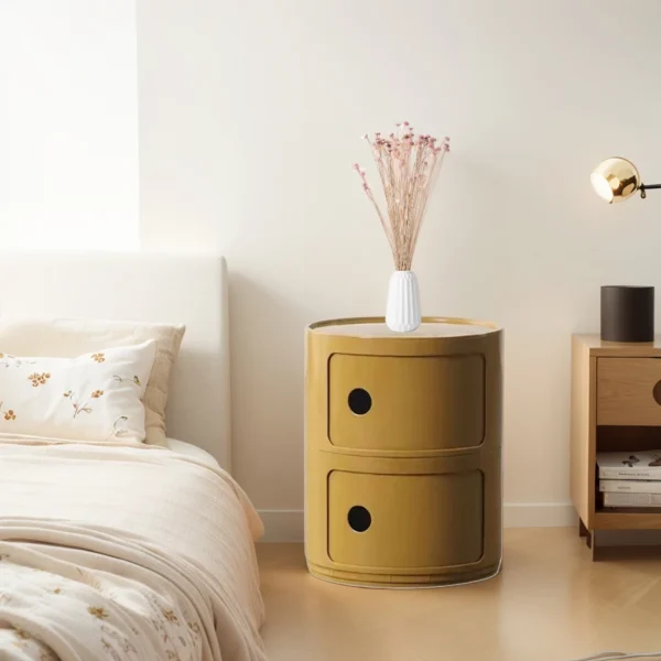 2/3 Layer Creative Sofa Side Table Bedroom Small Side End Table Nightstand Storage Locker Bedroom Furniture - Image 4