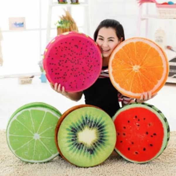 33cm Cushion Fruit Shape For In-bed Reading And Watching Back And Head Pillow Round Cushion Lint-free - Image 3