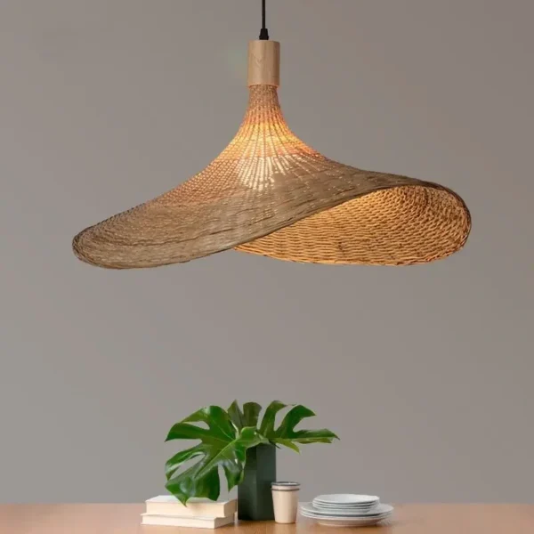 Hand Knitted Chinese Style Weaving Hanging Lamps 18/19/30cm Bamboo Pendant Lamp Restaurant Home Decor Lighting Fixtures - Image 4