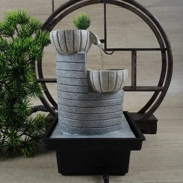 Desktop Waterfall fountain indoor Small Fountain Humidifier TeaTable decoration ornaments Home Office Other Indoor Places - Image 4