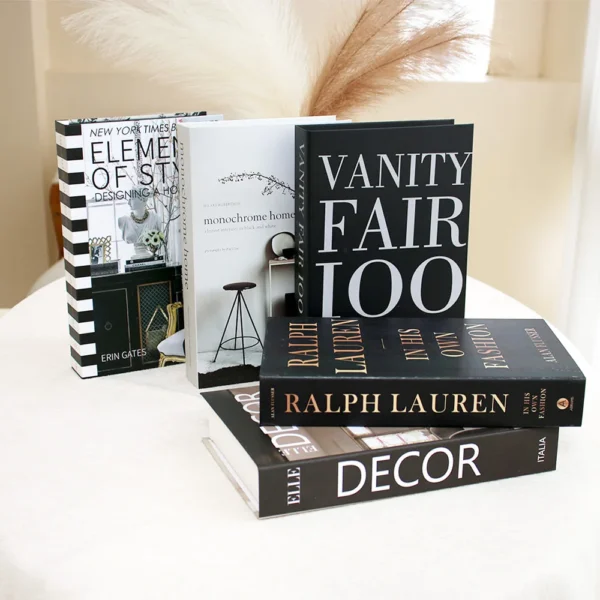 Luxury Fake Books For Decor Luxury Living Room Decoration Coffee Table Bedroom Interior Items Modern Books Box Home Decoration