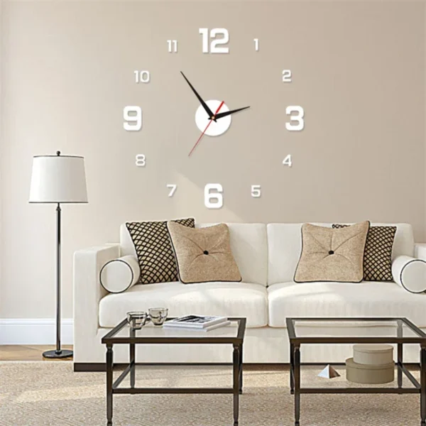 3D Luminous Wall Clock Frameless Acrylic DIY Digital Clock Wall Stickers Mute Clock for Living Room Bedroom Office Wall Decor - Image 5