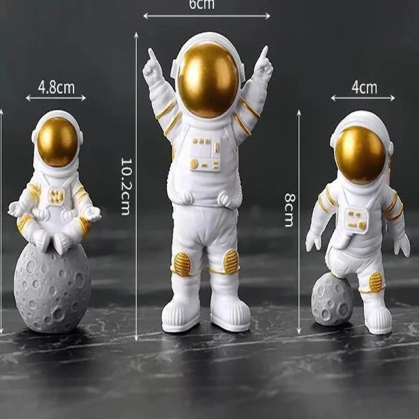 4 pcs Astronaut Figure Statue Figurine Spaceman Sculpture Educational Toy Desktop Home Decoration Astronaut Model For Kids Gift - Image 6