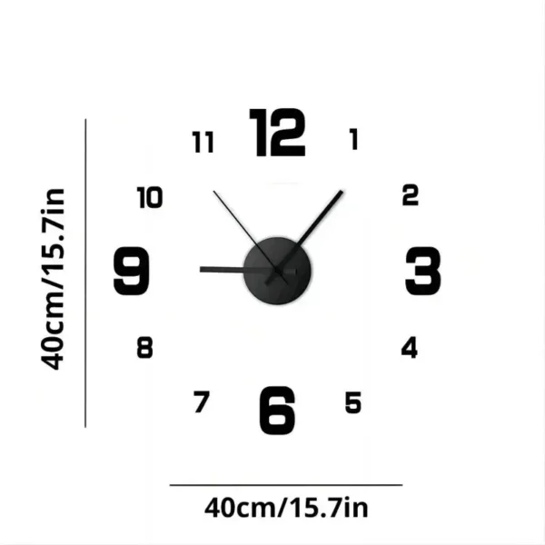 Creative Frameless DlY Wall Clock WallDecal Home Silent Clock Living RoomOffice Wall Decoration - Image 6