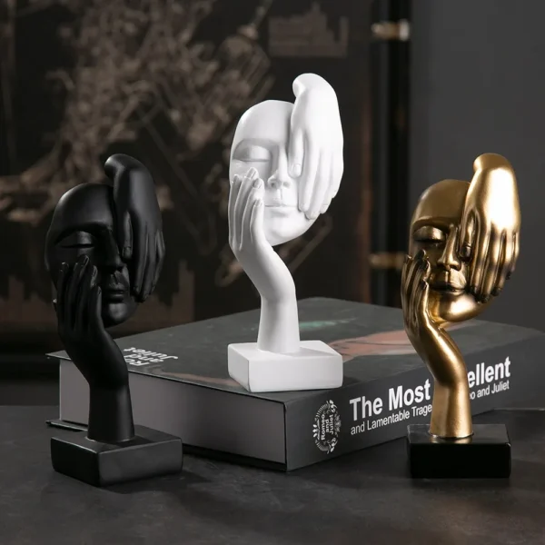 Abstract Face Statue Sculptures and Figurines Decoration Nodic Home Decor Luxury Living Room Decoration Figurines for Interior - Image 2