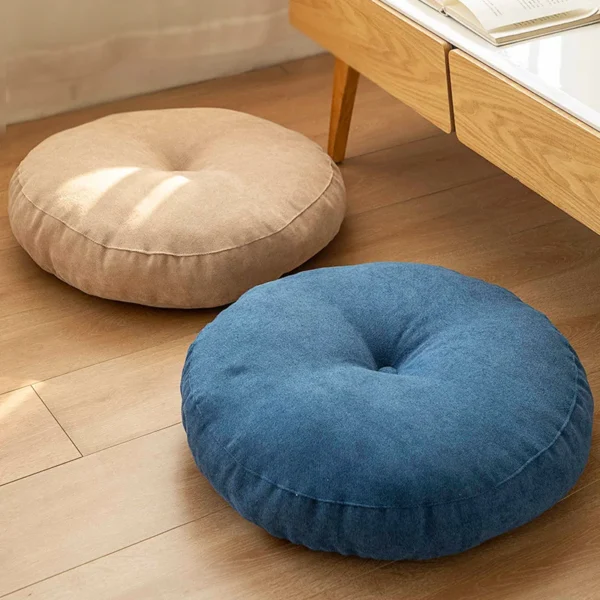 Floor Seat Pillow Solid Color Suitable for Meditation Yoga Round Seat Pads Mat Pouf Sofa Chair Bed Car Seat Pillows Cushions