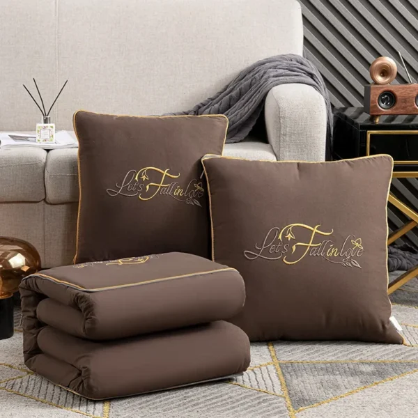 High End Pillow and Blanket Dual-use Car Folding Cushion Office Nap Pillow and Blanket 2-in-1 Summer Household Cool Blanket - Image 3