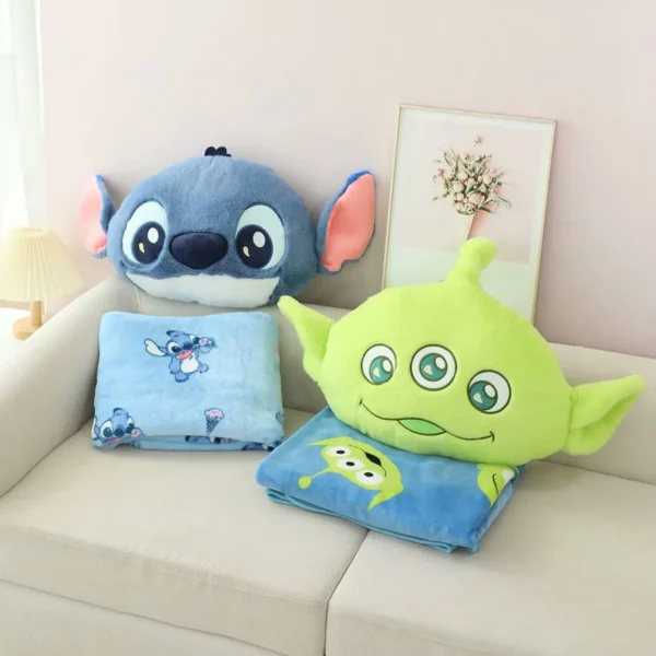 Comfortable Cushion Blanket Stitch Alien Back Cushion Throw Pillow Sofa Bed Home Decor Nap Pillow Blanket Xmas Gifts