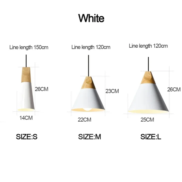 Modern Wood Pendant Lights LED E27 Hanglamp Colorful Pendant Lamps For Restaurant Bar Lighting luminaire Coffee Home Decoration - Image 3