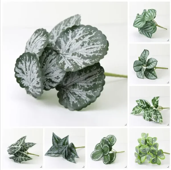 Realistic Faux Potted Plant Artificial Non-Withering Home Decoration Small Fake Greenery for Living Room