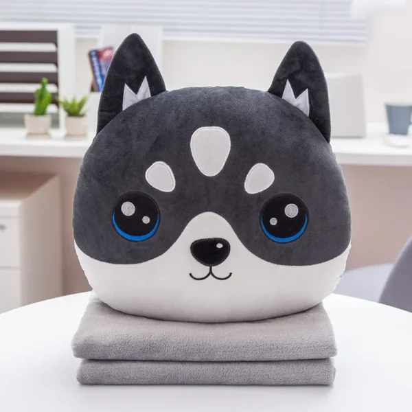 Cute Plush Pillow Quilt Hand Warmer Dual-Use Cushion Folding Blanket Car Office Sofa Cushion Quilt Couch Pillow Good Gift - Image 5