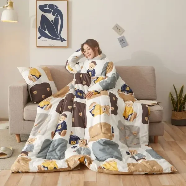 Multi-functional Lazy Person Quilt Cushion That Is Anti-kicked and Worn on The Body