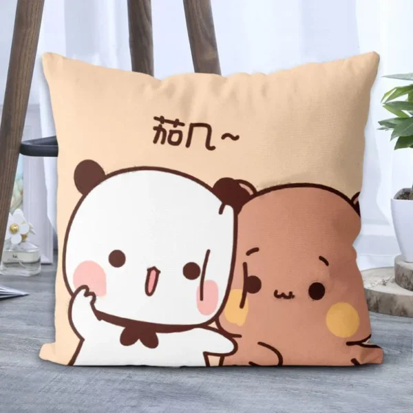 Cartoon Square Pillow awaii Anime Soft Waist Sofa Cushion Panda Bubu And Dudu Printing Throw Pillow Throw Bedroom Pillows - Image 2