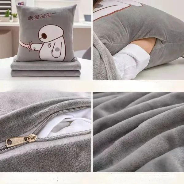 Cute Plush Pillow Quilt Hand Warmer Dual-Use Cushion Folding Blanket Car Office Sofa Cushion Quilt Couch Pillow Good Gift - Image 2