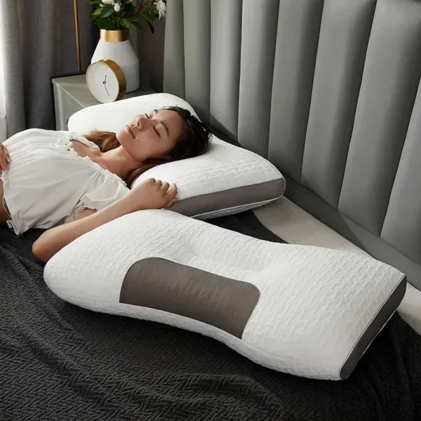 2024 Neck Pillow Help Sleep And Protect The Neck Cervical Orthopedic Household Soybean Fiber SPA Massage Pillow For Sleeping - Image 3