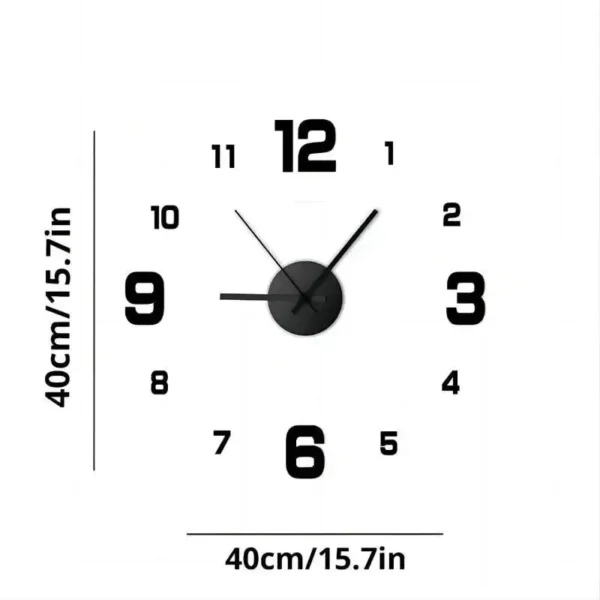 Digital Clock Wall Clock Living Room Large Garden Acrylic Mirror Sticker Decoration Decoration for Bedroom Decororation Clocks - Image 5