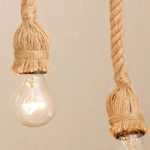 1/2/3/4/5 head vintage hemp rope pendant light retro loft industrial hanging lamp edison bulb lamp home light decoration - Image 4