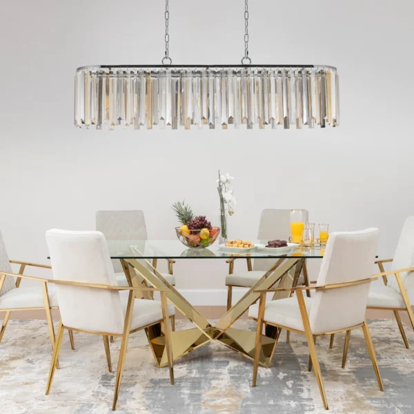 Luxurious Modern Oval Crystal Ceiling Chandelier - Exquisite Home Decor Light Fixture, Elegant Illumination for Sophisticated