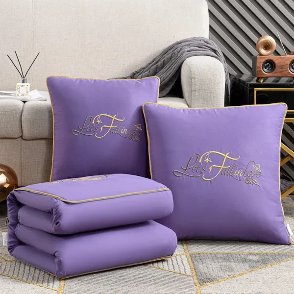 High End Pillow and Blanket Dual-use Car Folding Cushion Office Nap Pillow and Blanket 2-in-1 Summer Household Cool Blanket - Image 2