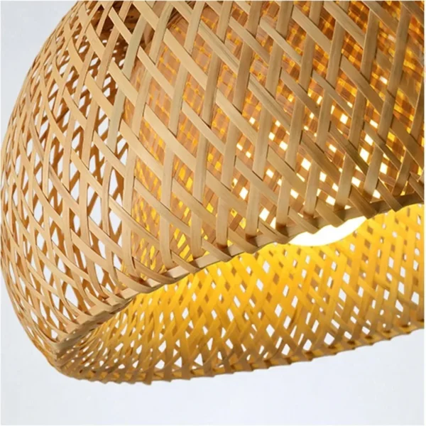 IRALAN chandelier Lampshades Made by bamboo hand-woven branch Bulb Not Included natural rattan Decoration Home For Room - Image 4