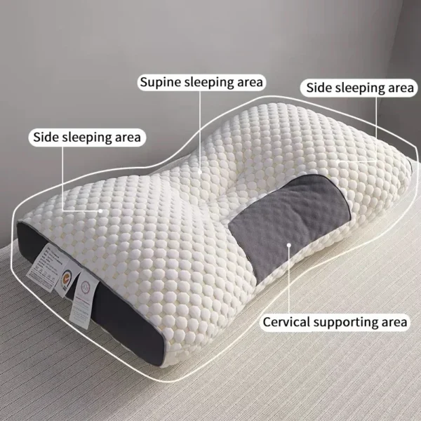 The concave convex design of the human body helps massage the neck, and the fiber massage pillow helps with sleep - Image 5