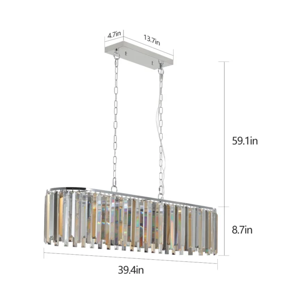 Luxurious Modern Oval Crystal Ceiling Chandelier - Exquisite Home Decor Light Fixture, Elegant Illumination for Sophisticated - Image 3