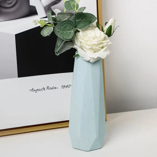 Nordic Style Flower Vase Living Room Decoration Ornaments Modern OrigamiPlastic Vases Pot Flower Arrangements Home Decor - Image 3