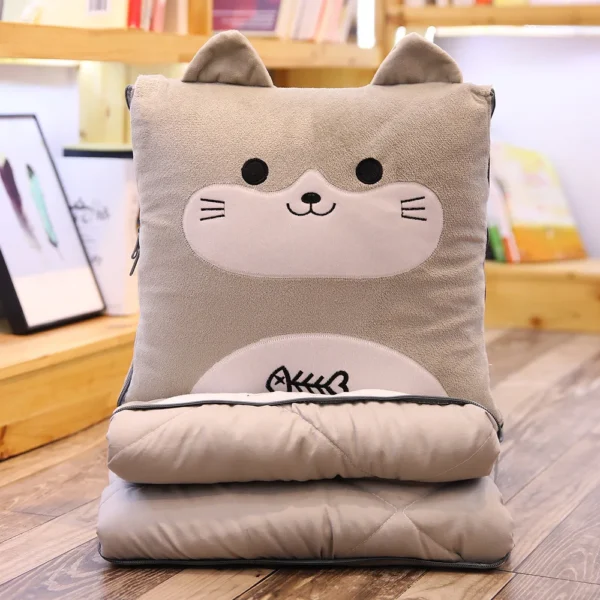 2 In 1 Pillow Travel Blanket Folding Air Conditioning Blanket Car Interior Cushion Pillow Office Nap Quilt Home Sofa Decor