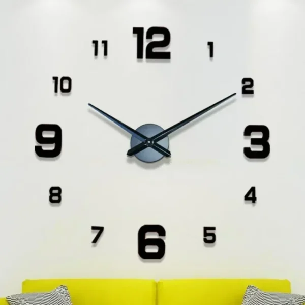 Digital Clock Wall Clock Living Room Large Garden Acrylic Mirror Sticker Decoration Decoration for Bedroom Decororation Clocks