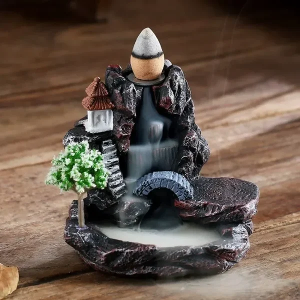 Backflow Incense Holder Waterfall Incense Burner Home Decor Aromatherapy Ornament Incense Cones with Backflow Incense Cones - Image 2