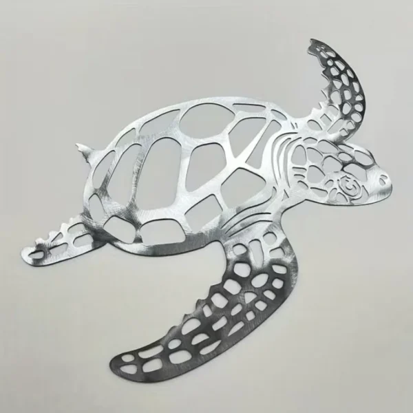 1pc, Metal Sea Turtle Ornament Beach Theme Decor Wall Art Decorations Wall Hanging For Indoor Living Room Decor - Image 5