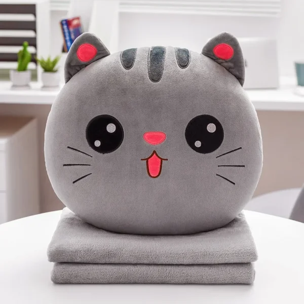 Cute Plush Pillow Quilt Hand Warmer Dual-Use Cushion Folding Blanket Car Office Sofa Cushion Quilt Couch Pillow Good Gift - Image 6