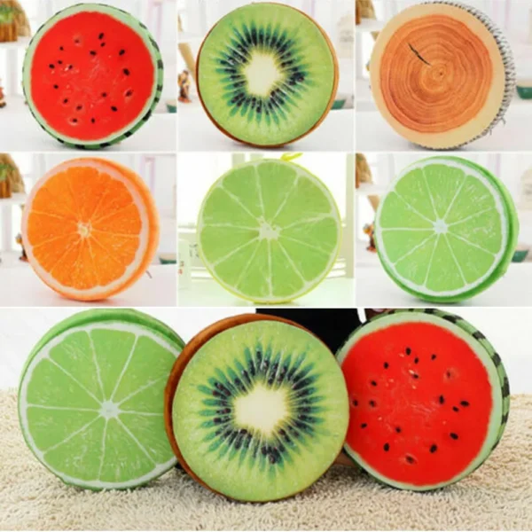 33cm Cushion Fruit Shape For In-bed Reading And Watching Back And Head Pillow Round Cushion Lint-free - Image 2