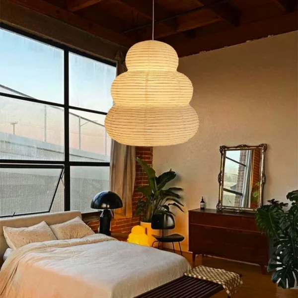 LED Pendant Lights Akari Wabi-sabi Ceiling Lamp Japanese Rice Paper Indoor For Home Living Room Bedroom Decor Hanging Light