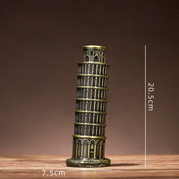 Creative Iron Art Landmark Building Tower Model Ornaments for Home Living Room Entrance Table Decoration Metal Crafts Ornaments - Image 6