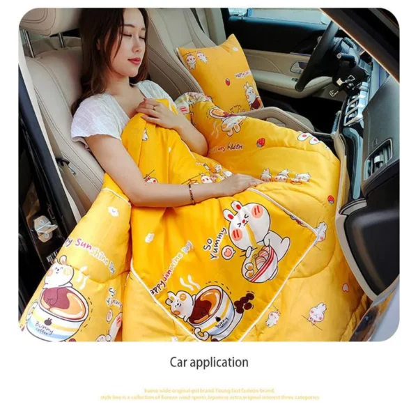 2 In 1 Cushion Pillow Portable Foldable Throw Pillows With Zipper Closure Sofa Car Office Nap Blanket Quilt Bedding Home Decor - Image 2