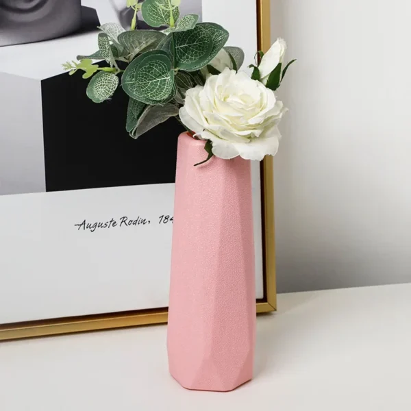 Nordic Style Flower Vase Living Room Decoration Ornaments Modern OrigamiPlastic Vases Pot Flower Arrangements Home Decor - Image 5