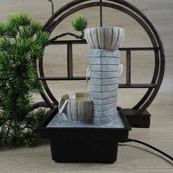 Desktop Waterfall fountain indoor Small Fountain Humidifier TeaTable decoration ornaments Home Office Other Indoor Places - Image 3