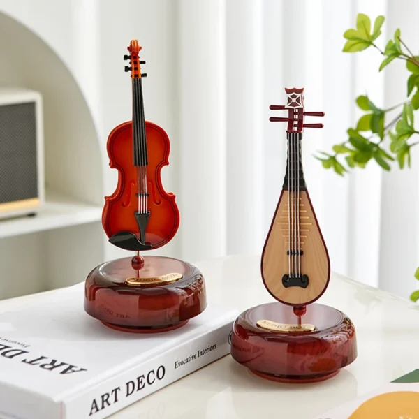 Nrodic Home Decor Figurines for Interior New Classical Music Box Sculpture Modern Living Room Decoration Office Desk Ornaments